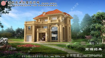 卢湾区复式三层的欧式自建别墅设