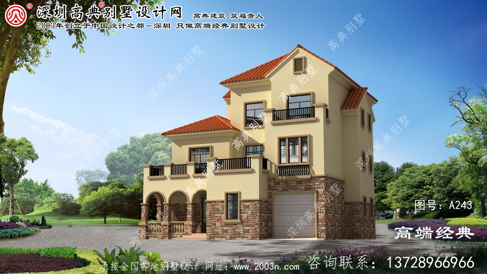 苏州市大户型三层别墅，外观简约不失奢华
