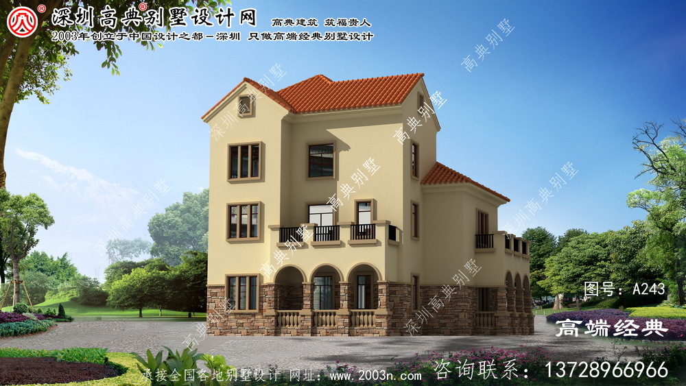苏州市大户型三层别墅，外观简约不失奢华