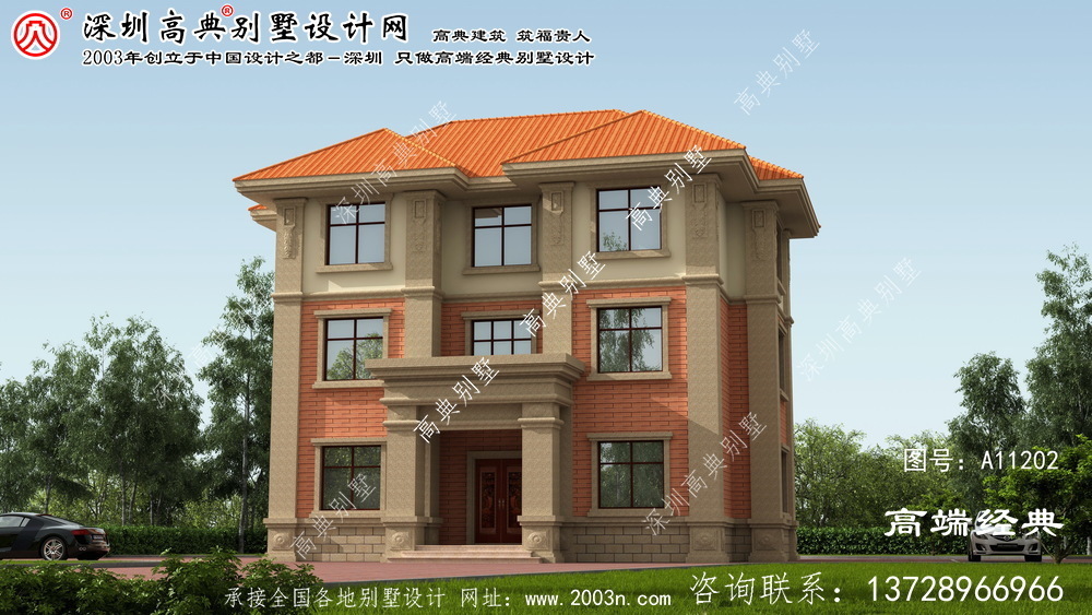 东阿县乡村别墅外观设计