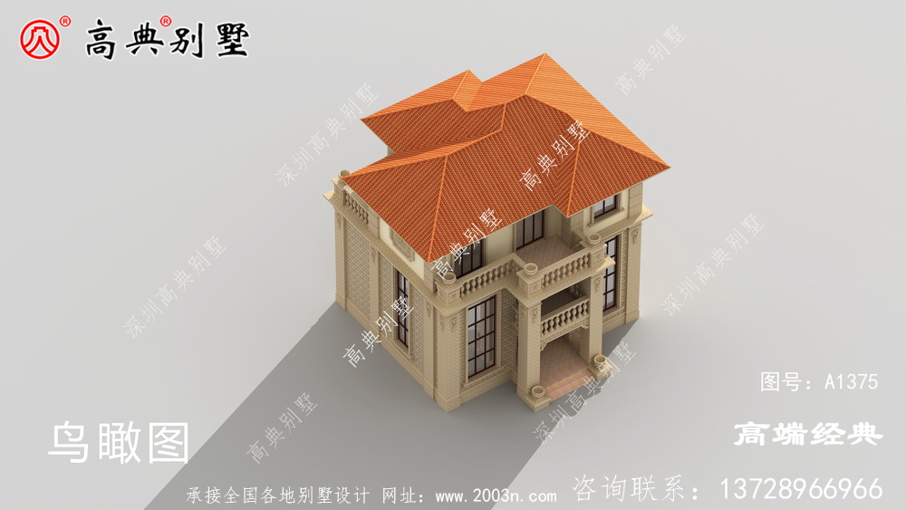 平凉市乡村双复式三层别墅	