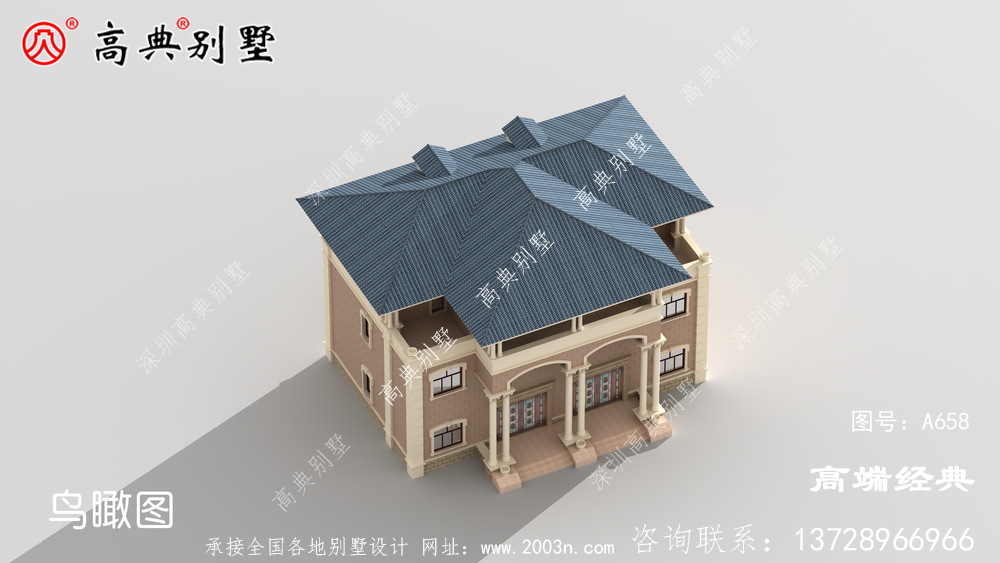 别墅外观设计两层半	