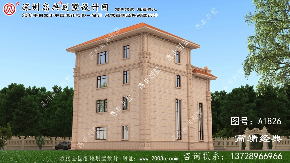 葵青区四层别墅，外观精美，不失大气。