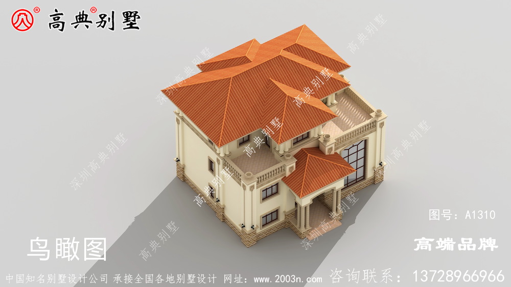 外观别墅效果图空间利用率非常高	