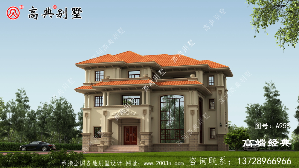 河津市三层楼房新款图，含平面图，收藏过年回家建一栋