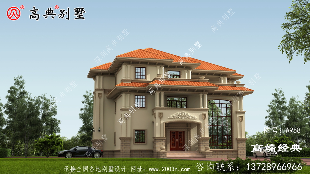 河津市三层楼房新款图，含平面图，收藏过年回家建一栋