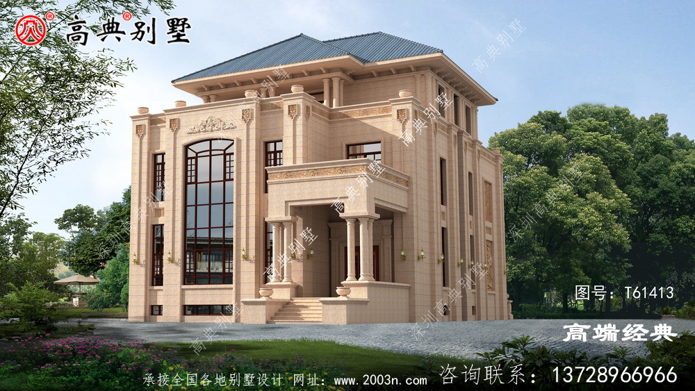 别墅装修外观效果图简欧住宅更加接地气