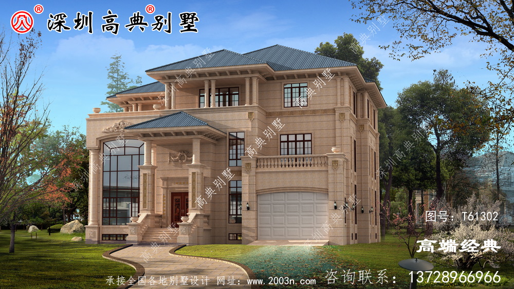 豪华别墅设计图，建豪华住宅肯定少不了这款户型