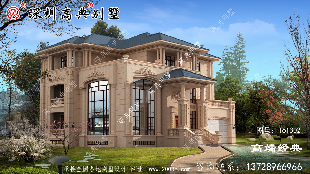 豪华别墅设计图，建豪华住宅肯定少不了这款户型