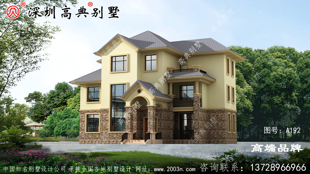 三层农村简欧民房户型方案图，外观很受欢迎