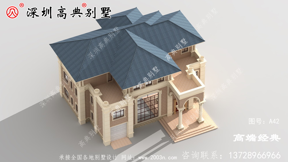 三层楼别墅设计图，成本不高，但在村子里建造相当气派
