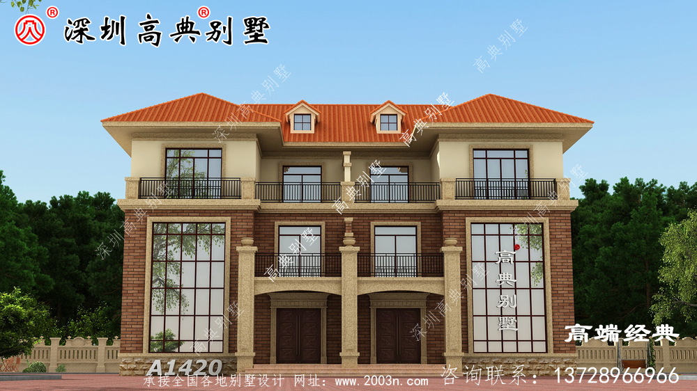 农村三层自建房图，几十万就能建这么实用的房子
