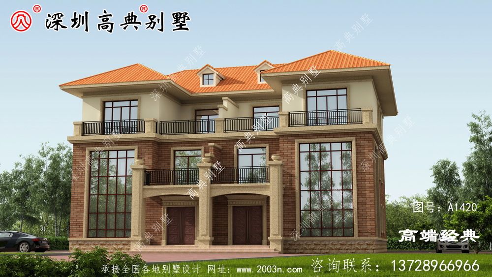 农村三层自建房图，几十万就能建这么实用的房子