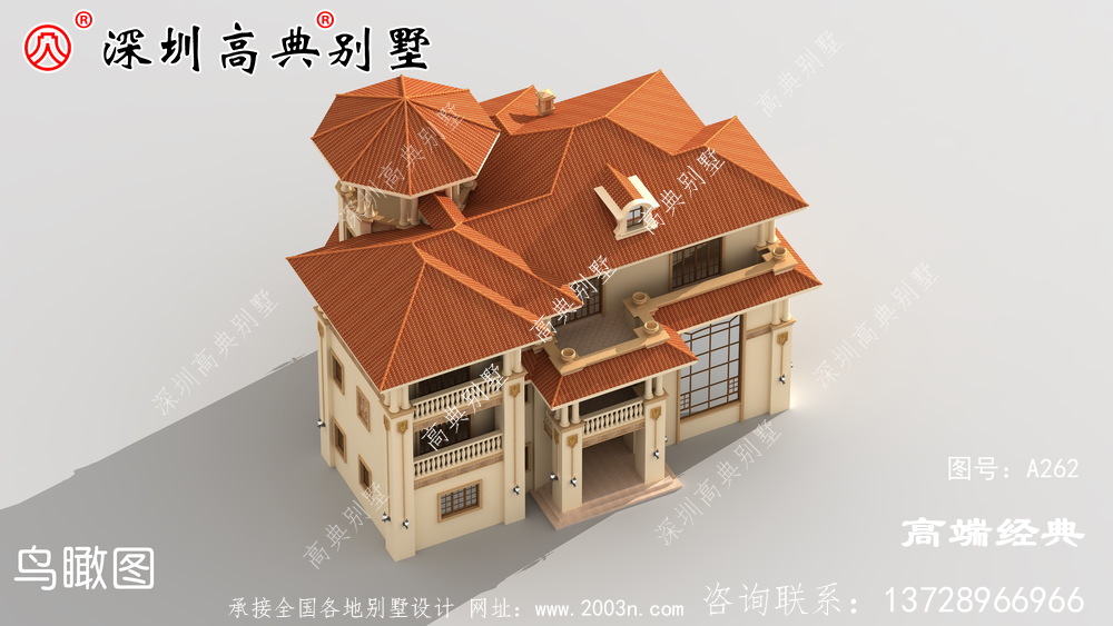 米色真石漆做成仿砖风格 ，铺在别墅外墙更加经典