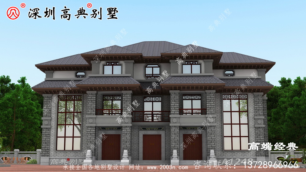 三层自建房图，外观时尚布局讲究，经得起时间的考验