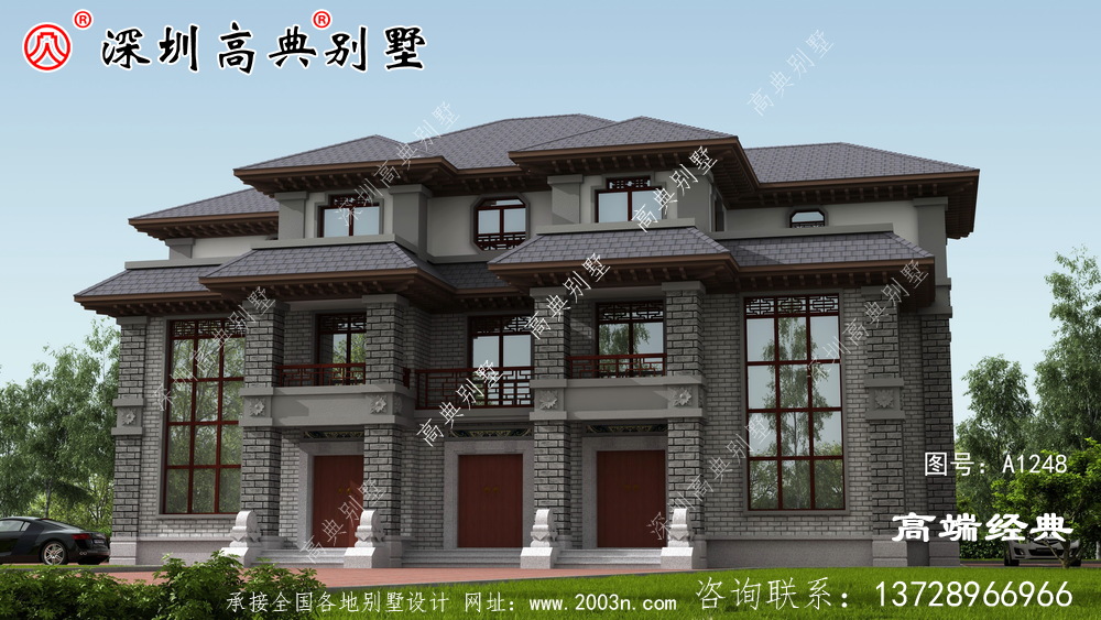 三层自建房图，外观时尚布局讲究，经得起时间的考验
